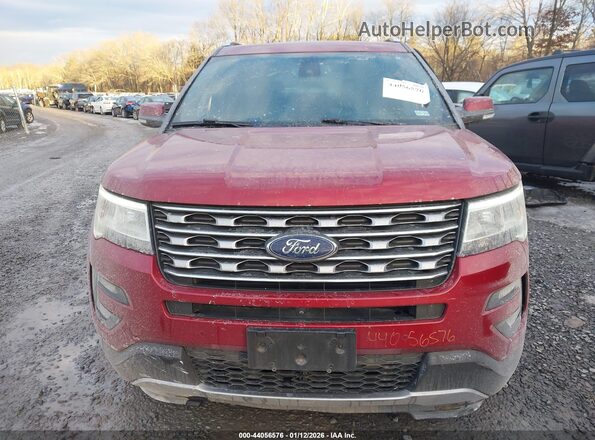 1FM5K8F85HGD73593 2017 FORD FORD EXPLORER Red Widok zestawu wskaźników