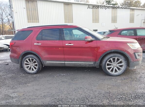1FM5K8F85HGD73593 2017 FORD FORD EXPLORER Red Widok wnętrza z tyłu