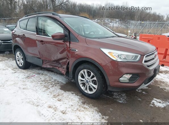 1FMCU9HD2JUC66381 2018 FORD ESCAPE Темно-бордовый Передняя правая четверть