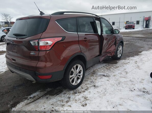 1FMCU9HD2JUC66381 2018 FORD ESCAPE Темно-бордовый Задняя правая четверть