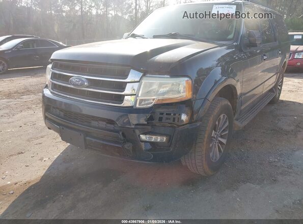 1FMJK1HT3GEF15778 2016 FORD EXPEDITION EL Black Widok z przodu