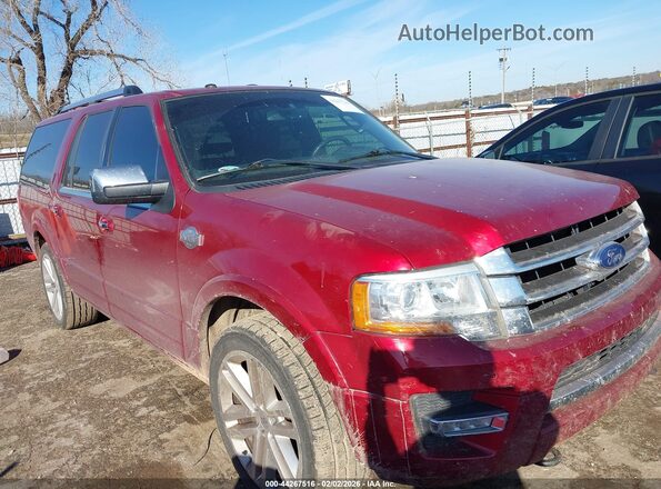 1FMJK1JT8GEF06889 2016 FORD EXPEDITION EL Красный Передняя правая четверть