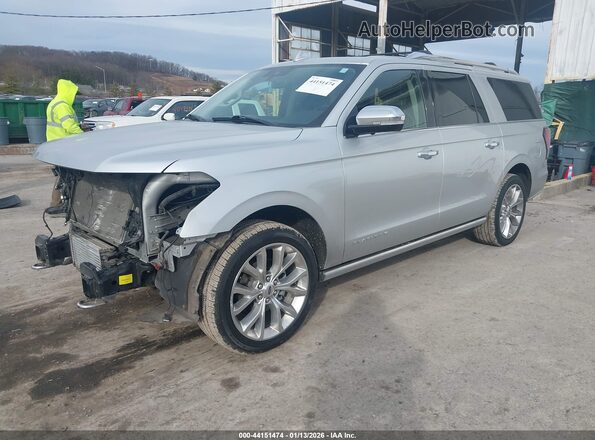 1FMJK1MT7KEA90824 2019 FORD EXPEDITION MAX Silver წინა მარცხენა ხედი სამი მეოთხედიდან