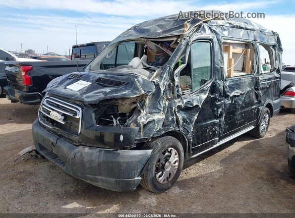 1FMZK1CM2JKA43391 2018 FORD TRANSIT-150 Black წინა მარცხენა ხედი სამი მეოთხედიდან