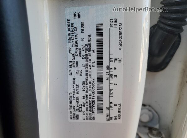 1FT7W2BT9KEC58572 2019 FORD F250 Белый Вид подкапотного пространства