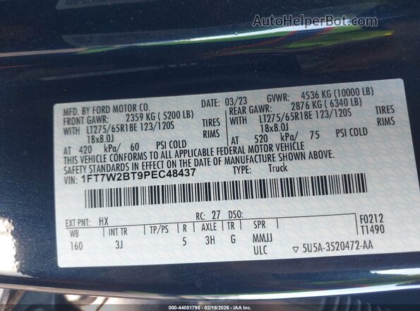 1FT7W2BT9PEC48437 2023 FORD F-250 Blue Widok komory silnika