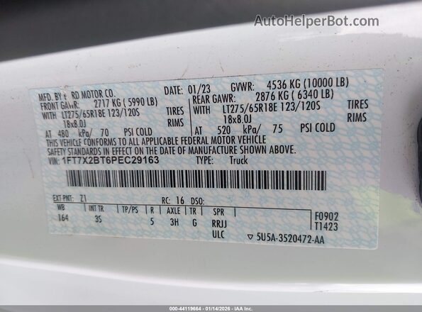 1FT7X2BT6PEC29163 2023 FORD F-250 Белый Вид подкапотного пространства