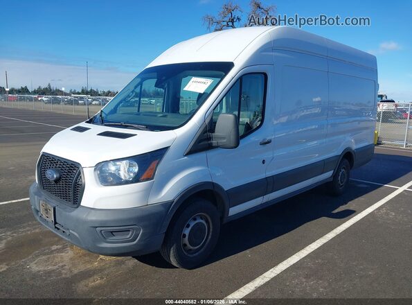 1FTBW3X8XMKA60690 2021 FORD TRANSIT-350 White წინა მარცხენა ხედი სამი მეოთხედიდან