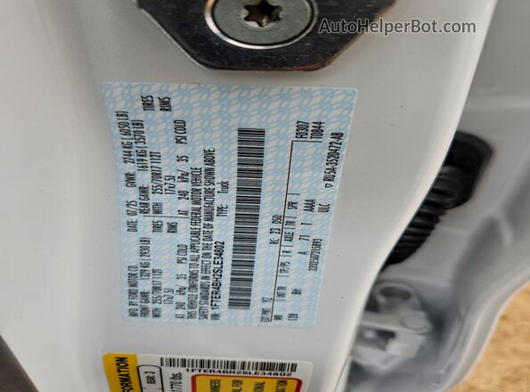 1FTER4BH2SLE34802 2025 FORD RANG White ძრავის განყოფილების ხედი