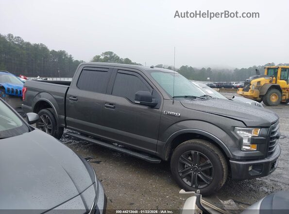 1FTEW1CF8GKF88514 2016 FORD F150 Серый Вид задней части салона