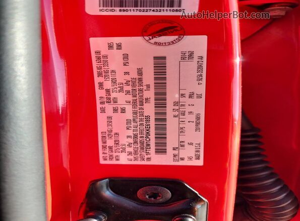 1FTEW1CP0KKE61855 2019 FORD F150 Красный Вид подкапотного пространства