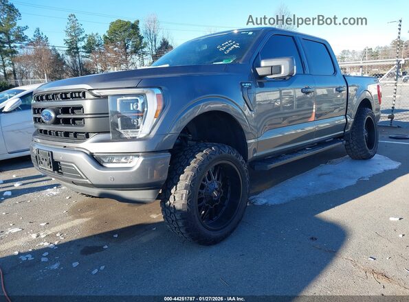 1FTEW1CP3NFC02497 2022 FORD F150 Gray წინა მარცხენა ხედი სამი მეოთხედიდან