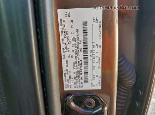 1FTEW1EP5JFC81243 2018 FORD F150 Коричневый Вид подкапотного пространства