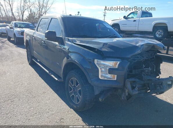 1FTEW1EP7GKF18864 2016 FORD F150 Gray Delantero derecho