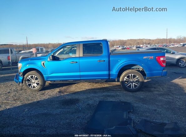 1FTEW1EP7MFC22084 2021 FORD F150 Blue Widok wnętrza 360 stopni