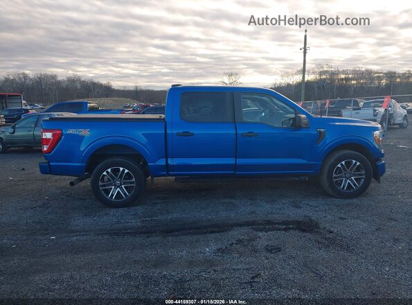 1FTEW1EP7MFC22084 2021 FORD F150 Blue Widok wnętrza z tyłu