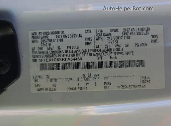 1FTEX1C8XHFA54469 2017 FORD F150  Front right