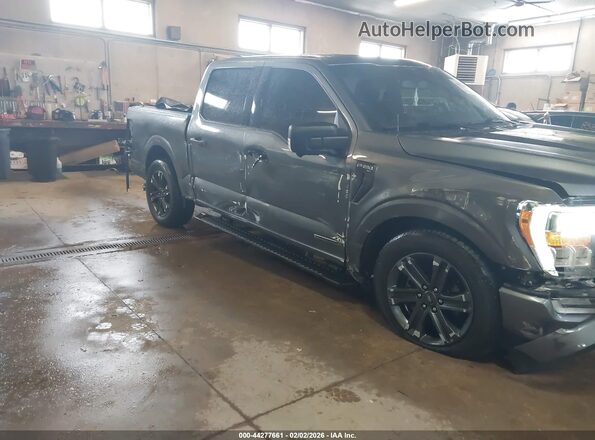1FTFW1ED8PFD05750 2023 FORD F150 Gray Front view