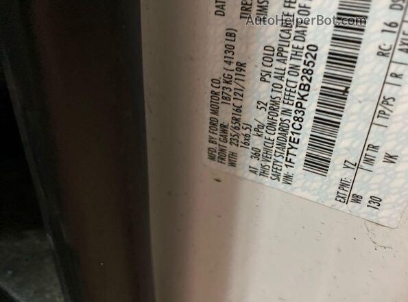 1FTYE1C83PKB28520 2023 FORD TRANSIT  Панорамный вид салона 360°