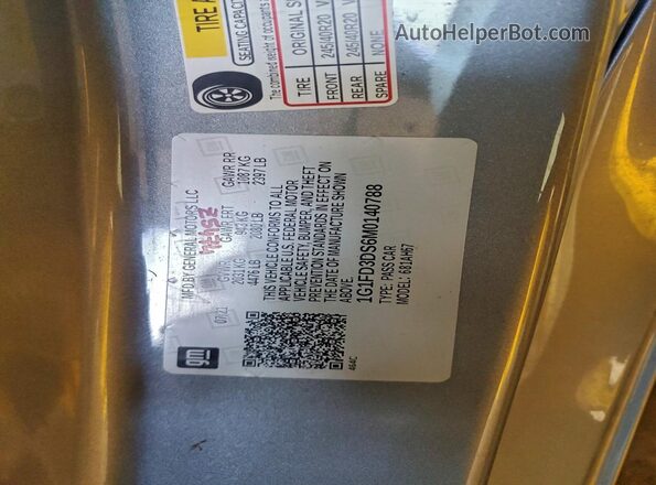 1G1FD3DS6M0140788 2021 CHEVROLET CAMARO Gray Widok komory silnika