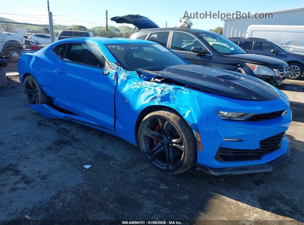 1G1FE1R74P0145109 2023 CHEVROLET CAMARO Синий Передняя правая четверть