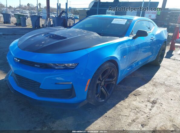 1G1FE1R74P0145109 2023 CHEVROLET CAMARO Синий Передняя левая четверть