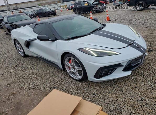 1G1Y73D47L5118513 2020 CHEVROLET CORVETTE Gray Delantero derecho