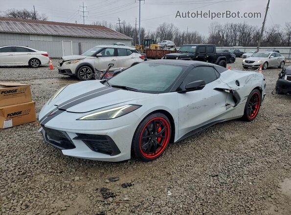 1G1Y73D47L5118513 2020 CHEVROLET CORVETTE Gray Vista tres cuartos delantera izquierda