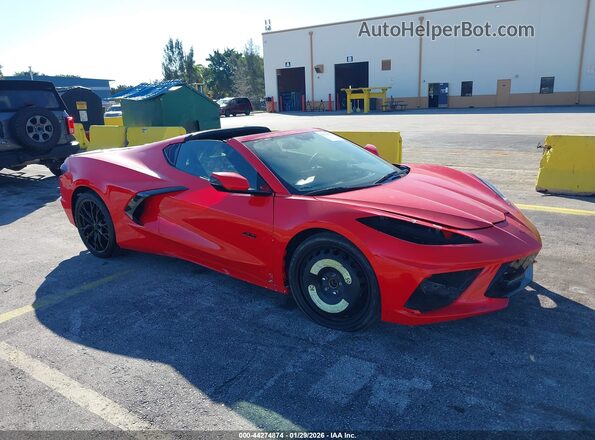 1G1YA2D46P5107701 2023 CHEVROLET CORVETTE Красный Передняя правая четверть