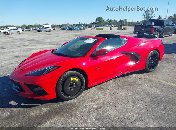 1G1YA2D46P5107701 2023 CHEVROLET CORVETTE Красный Передняя левая четверть