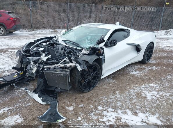 1G1YA2D49M5117778 2021 CHEVROLET CORVETTE White Vista tres cuartos delantera izquierda