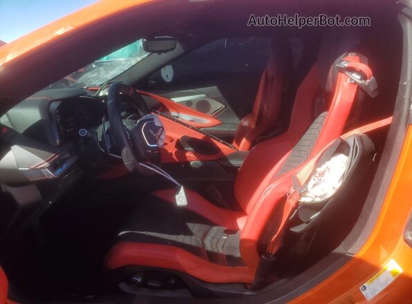 1G1YB2D48M5111967 2021 CHEVROLET CORVETTE Orange წინა სალონის ხედი
