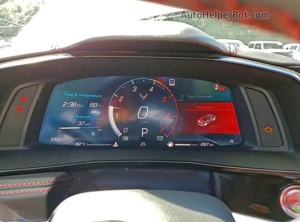 1G1YC3D40M5124408 2021 CHEVROLET CORVETTE Серебряный Вид щитка приборов