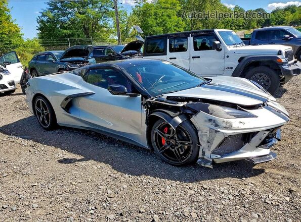 1G1YC3D40M5124408 2021 CHEVROLET CORVETTE Серебряный Передняя правая четверть