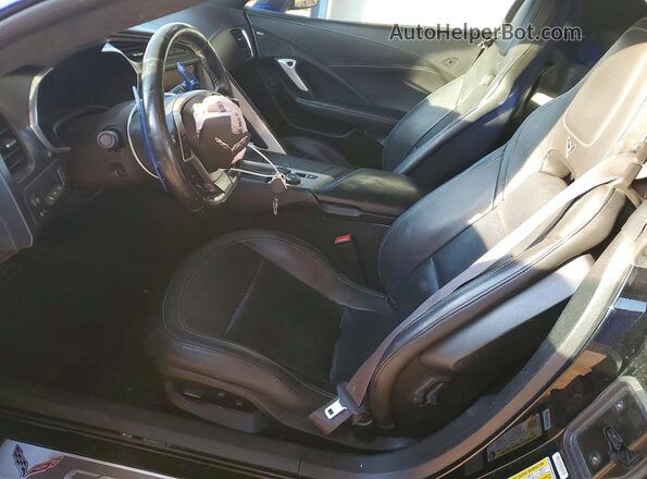 1G1YF3D79H5115701 2017 CHEVROLET CORVETTE Blue Вид салону спереду