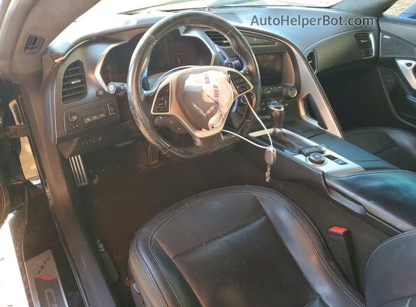 1G1YF3D79H5115701 2017 CHEVROLET CORVETTE Blue Вид панелі приладів