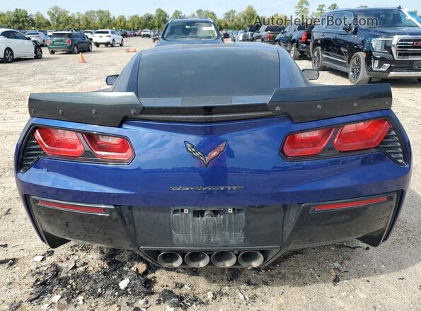 1G1YM2D76H5118488 2017 CHEVROLET CORVETTE Синий Вид сзади
