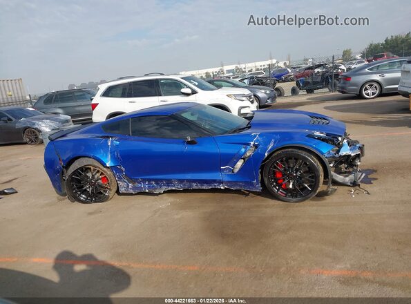 1G1YP2D62K5606598 2019 CHEVROLET CORVETTE Синий Панорамный вид салона 360°