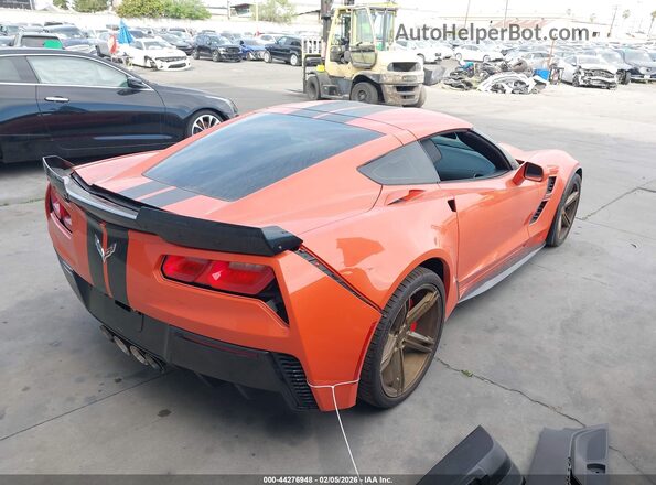 1G1YW2D73K5114030 2019 CHEVROLET CORVETTE Оранжевый Задняя правая четверть