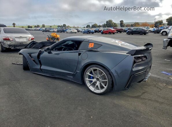 1G1YY2D73K5110067 2019 CHEVROLET CORVETTE Gray Trasero izquierdo