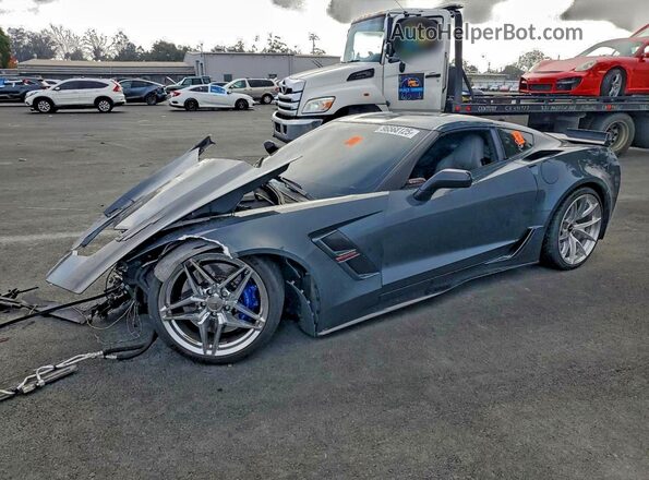 1G1YY2D73K5110067 2019 CHEVROLET CORVETTE Gray Vista tres cuartos delantera izquierda
