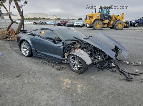 1G1YY2D73K5110067 2019 CHEVROLET CORVETTE Gray Delantero derecho