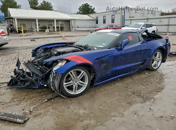 1G1YY2D7XH5117364 2017 CHEVROLET CORVETTE Синий Передняя левая четверть