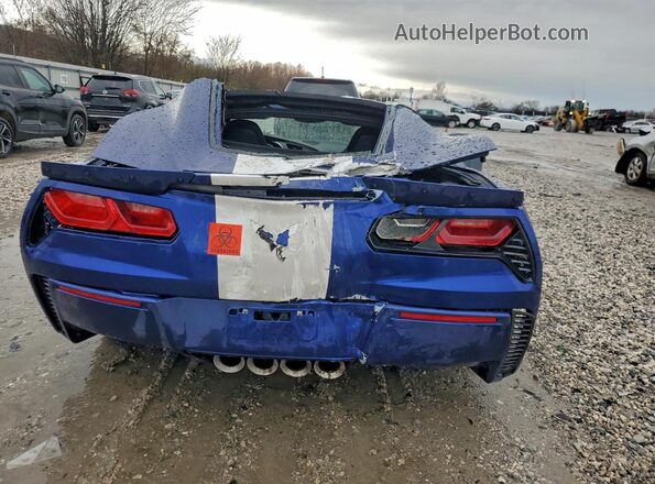 1G1YY2D7XH5117364 2017 CHEVROLET CORVETTE Синий Вид сзади