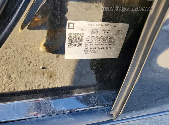 1G1ZD5ST7KF222236 2019 CHEVROLET MALIBU Черный Вид подкапотного пространства