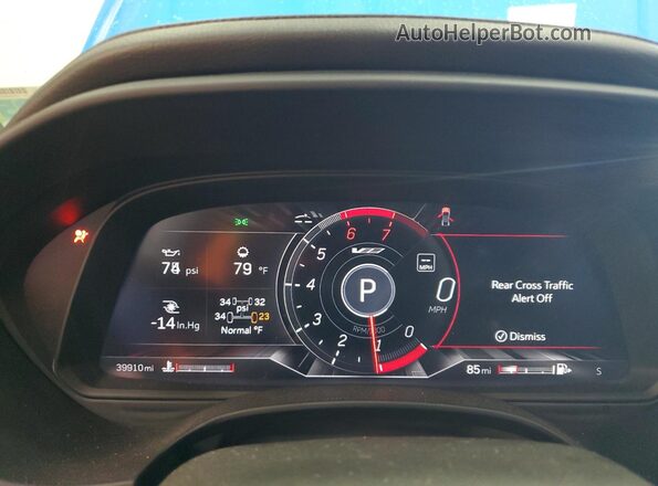 1G6D75RP6N0410080 2022 CADILLAC CT4 Blue Widok zestawu wskaźników