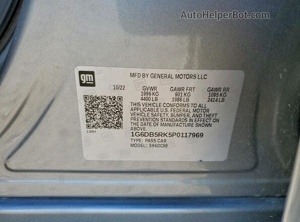 1G6DB5RK5P0117969 2023 CADILLAC CT4 Серебряный Вид подкапотного пространства
