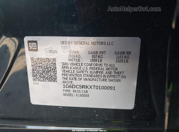 1G6DC5RKXT0100091 2026 CADILLAC CT4 Black Widok komory silnika