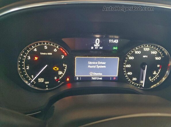 1G6DN5RK3L0152284 2020 CADILLAC CT5 Белый Вид щитка приборов