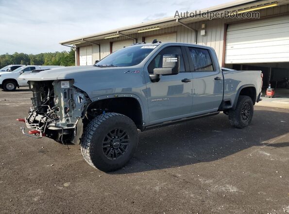 1GC4KYEY2SF218899 2025 CHEVROLET SILVERADO Gray წინა მარცხენა ხედი სამი მეოთხედიდან